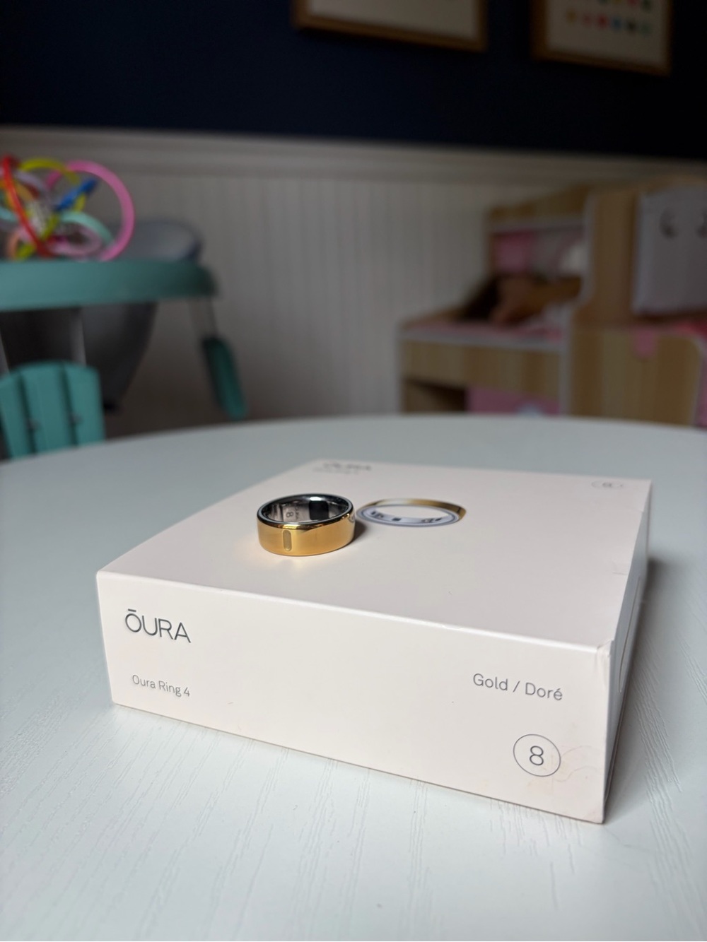 LIKE NEW • Oura 4 Gold Ring, Sz 8